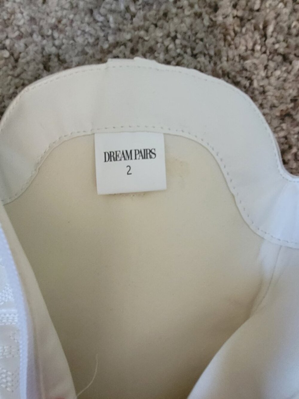 Dream Pairs Girls White Western Cowboy Boots Size 2 – Like New - Picture 5 of 10